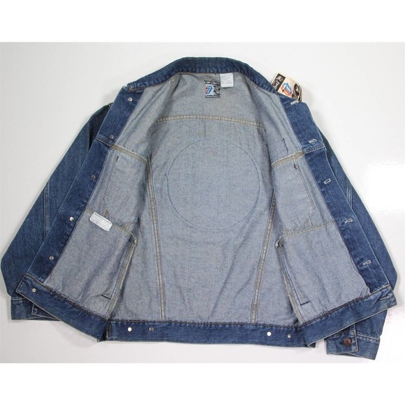 Rolling Stones Original Rare New with Tags 1989 Steel Wheels Tour Denim Jacket M - Picture 4 of 12